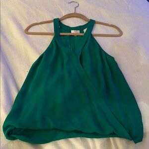 Lush Green Sleeveless Blouse